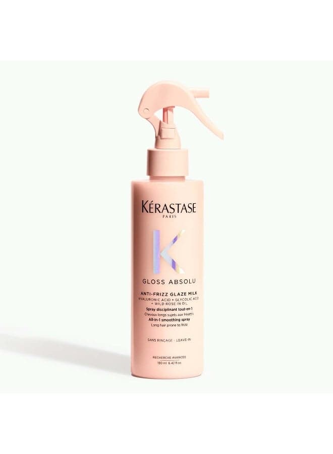 Gloss Absolu Anti-Frizz Glaze Milk Spray with Glycolic Acid, Hyaluronic Acid and Wild Rose in Oil 190ml