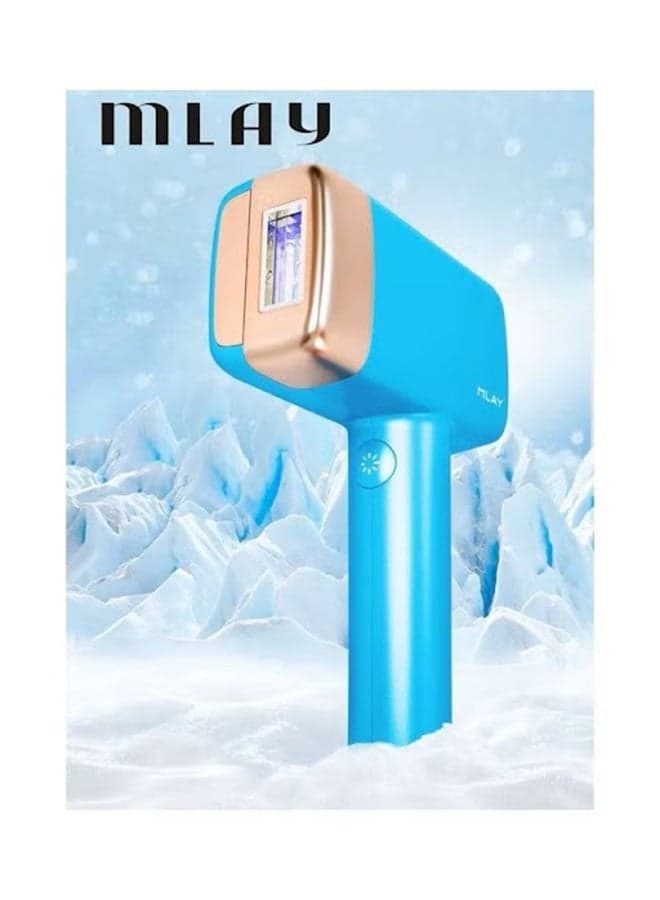 Newest T14 Laser Painless Fast Hair Removal 3℃ Cold Compress 5 Levels 500000 Pulses Sky Blue