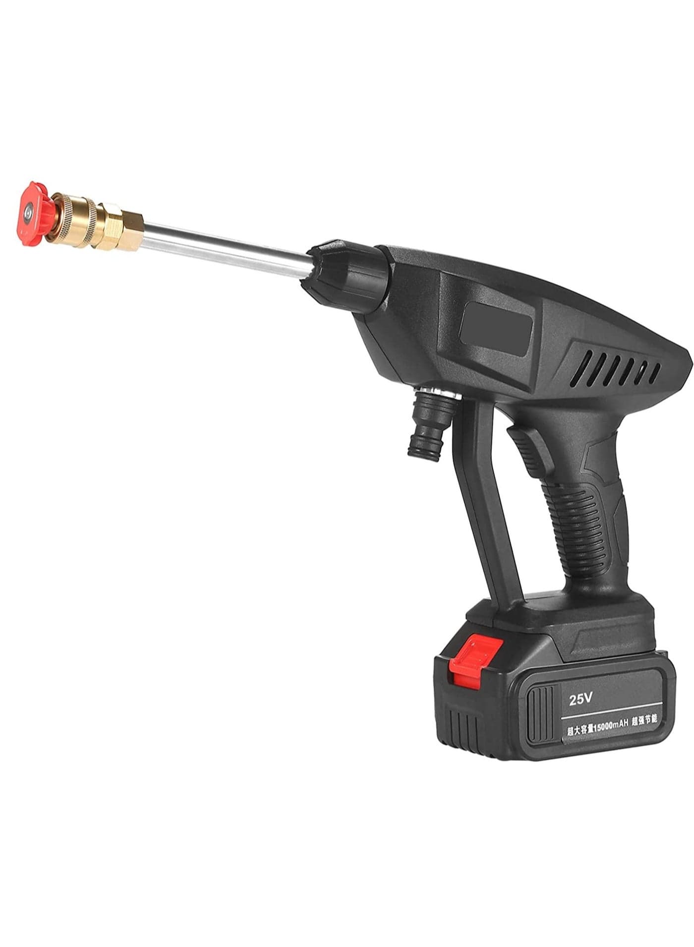 25V Portable High Pressure Washer Machine 15A 30Bar Cordless Washer Gun With Foam Generator Nozzle Water Pump Auto Garden Sprayer