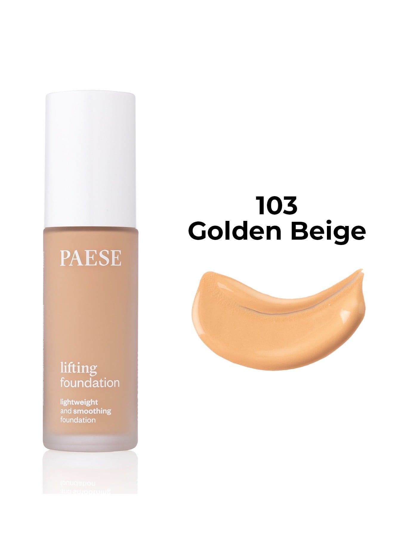 Liquid Lifting Smoothing Foundation Medium Coverage Matte Finish, Anti-Aging Lifting Effect, Lightweight Long-Lasting Formula 103 Golden Beige 30 ml