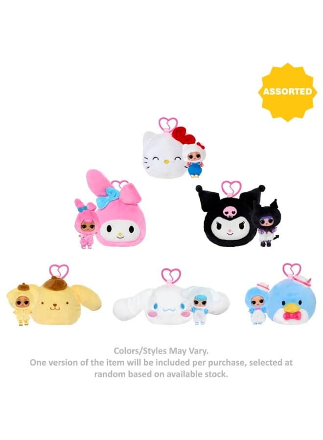 L.O.L. Surprise! Sanrio Hello Kitty and Friends Clip-On Reversible Plush Toy with Matching Tot (Assorted)