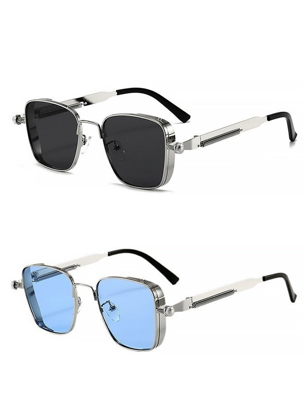 2Pcs Polarized sports sunglasses for men and women 100% UV protection Wrap-around and unbreakable Suitable for fishing and driving