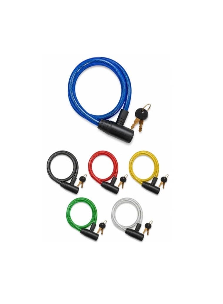 Heavy Duty Anti-Theft Bike Cable Lock – High-Strength Steel Wire Security Lock with 2 Keys for Bicycle, Motorcycle, Scooter, Gate & Outdoor Equipment – Weather-Resistant – Multicolor