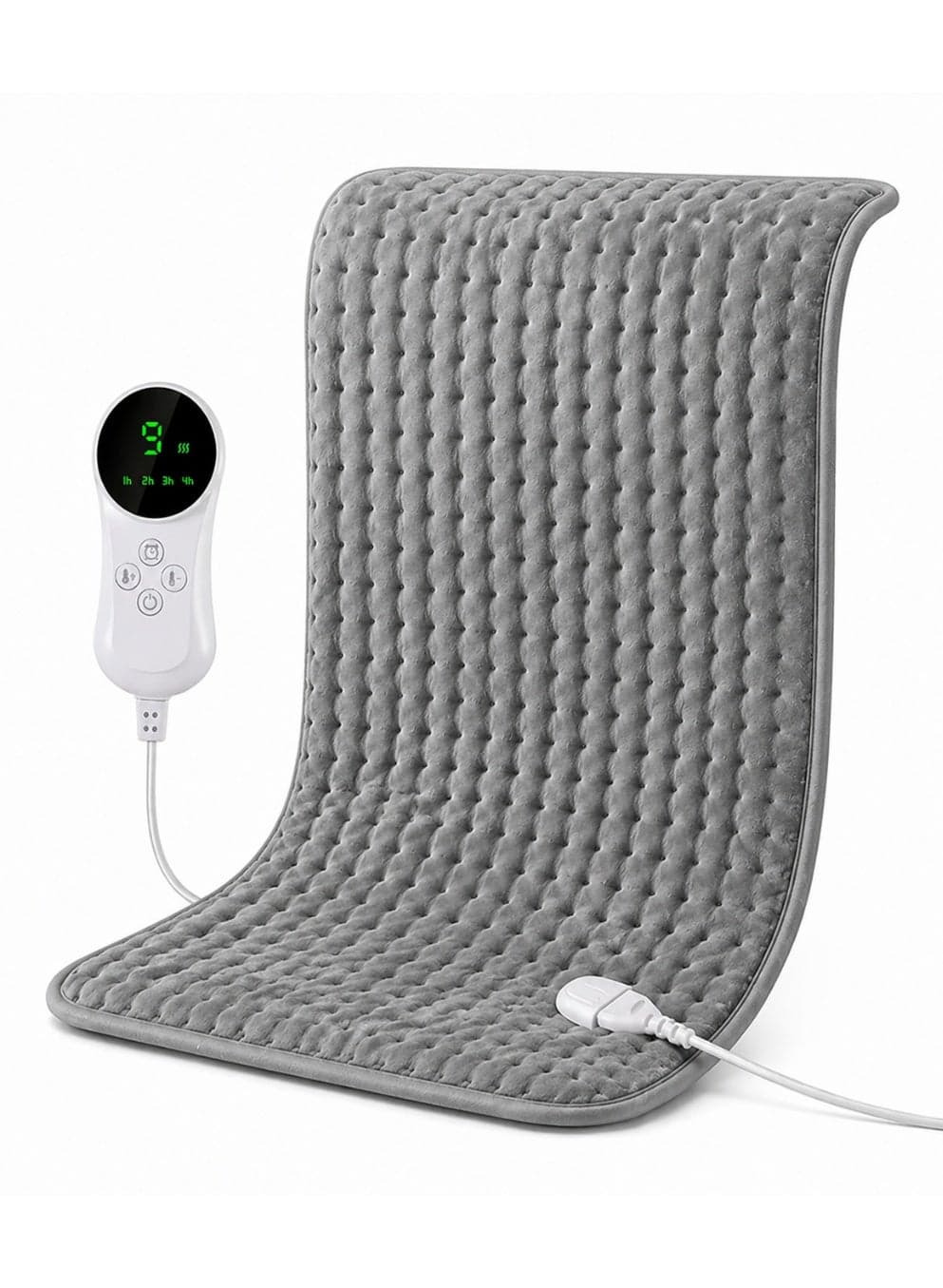 Electric Heating Pad with Digital Temperature Controller | Soft Plush Heating Mat for Back, Neck & Body Pain Relief | EU Plug