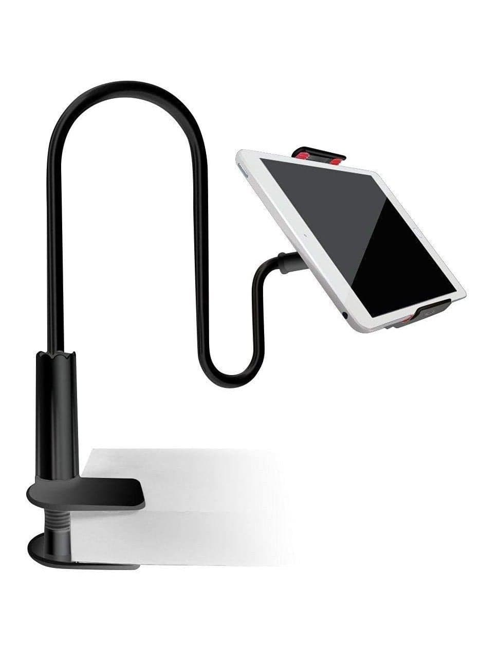 Tablet Cellphone Stand Holder,Gooseneck Lazy Bracket For 4-10.6 Inches Iphone Ipad Gps Samsung Lg Blackberry Devices,360 Degree Rotating,27.5" Flexible Arm - Black