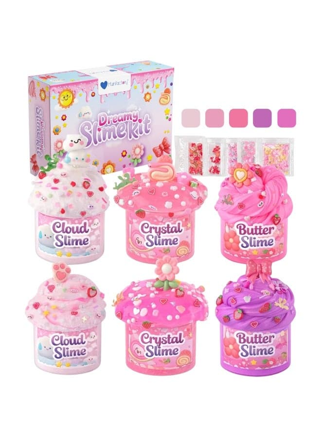 Slime for kids kit Set, Gift for Girls, Cloud Slime, Party Favors & Birthday Giveaways, 6 Pack