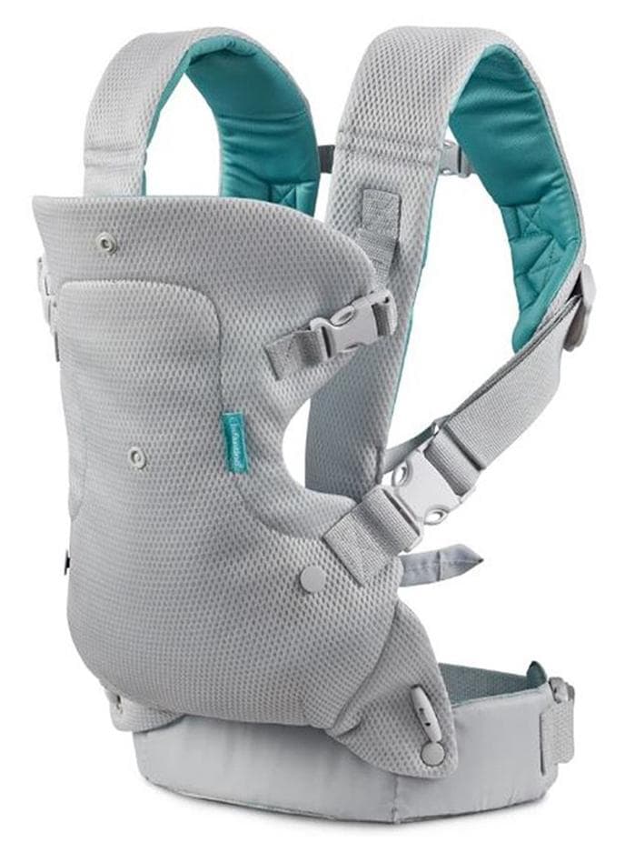 Infantino Flip 4-in-1 Light & Airy Convertible Baby Carrier for Newborns to Toddlers, Breathable Mesh Design, 4 Carry Positions, Ergonomic Seat, Adjustable Waist Belt & Padded Straps, 8–32 lbs