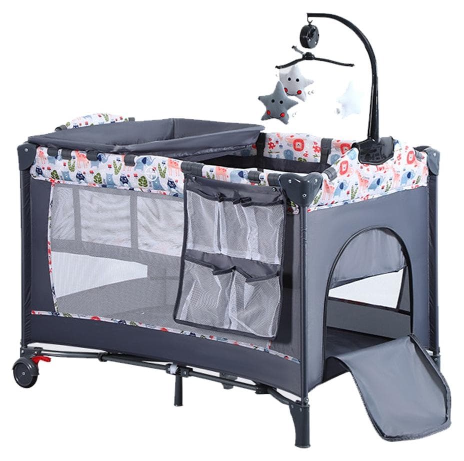 Portable Crib for Baby, Portable Baby Playpen with Detachable Bassinet and Changing Table