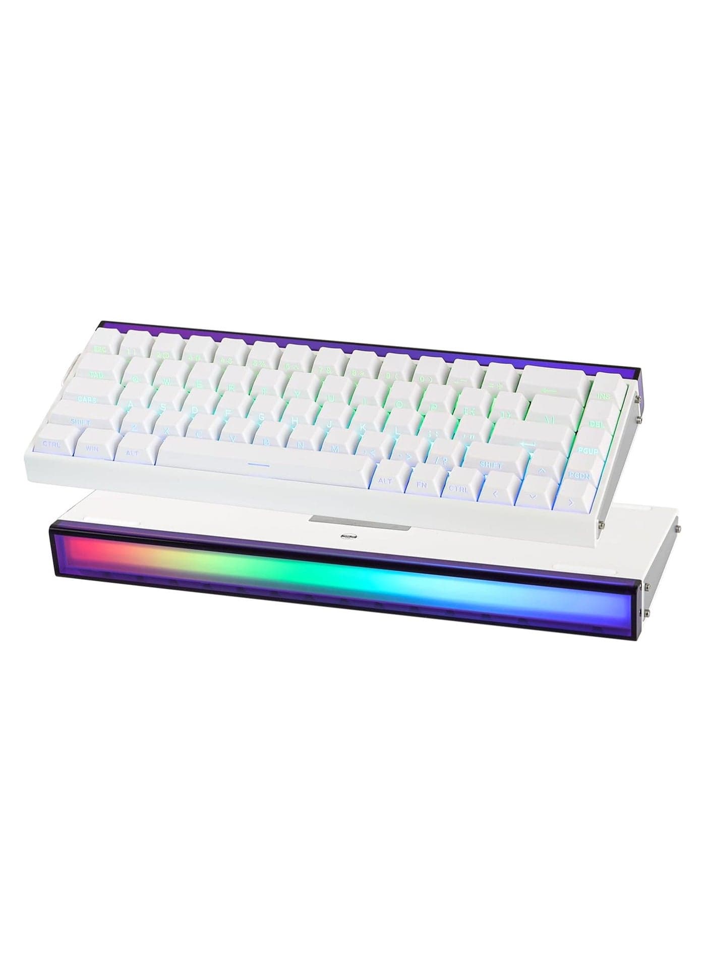 Aula Hero68 HE Wired Magnetic Gaming Keyboard, 0.01mm Adjustable Actuation, Rapid Hall Effect Switch, 8kHz Polling Rate, 5-Layer Sound Dampening, RGB Light Box & Per-Key Backlight, 65% Compact Layout (White)