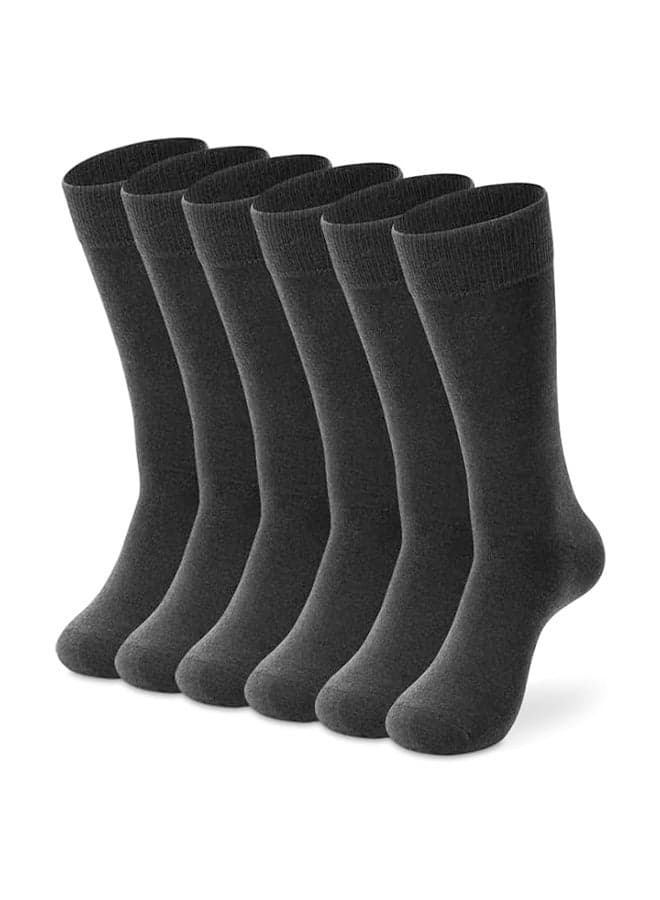 5 pcs of Men's Long Socks, Formal Socks, Business Soft Breathable Sports Long Casual Socks (Dark Grey)