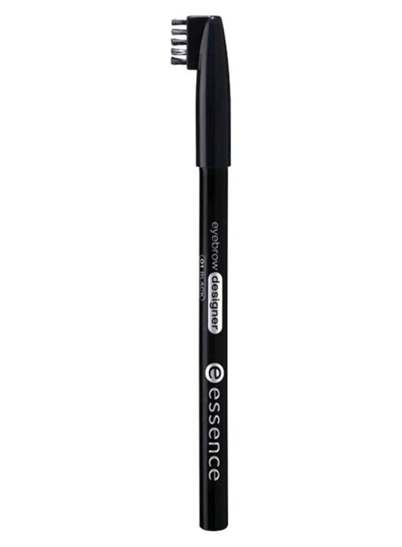 Eyebrow Designer | 01 Black | Smooth Brow Pencil for Defining & Shaping | Long Lasting Natural Finish | Built-In Brush for Groomed Brows | Professional Eyebrow Styling Makeup Tool | 1g 01 Black