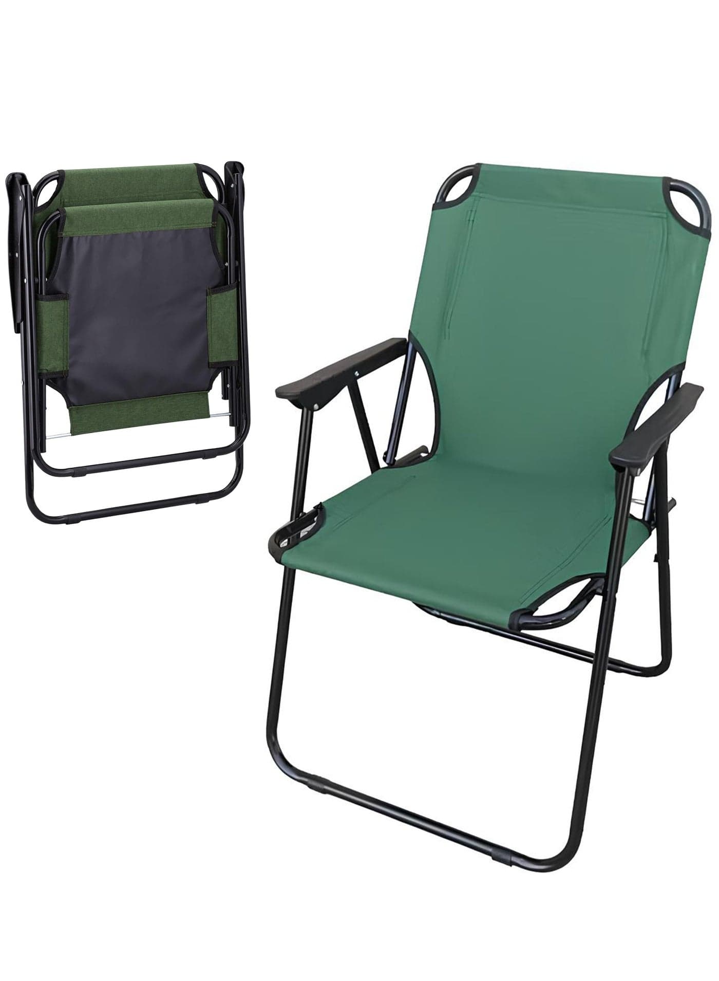Premium Portable Camping Chair –Supports 80KG – Foldable Fishing, Beach & Travel Seat, Sturdy Metal Frame, Oxford Fabric, Lightweight, Easy Carry for Outdoor, Picnic, Hiking