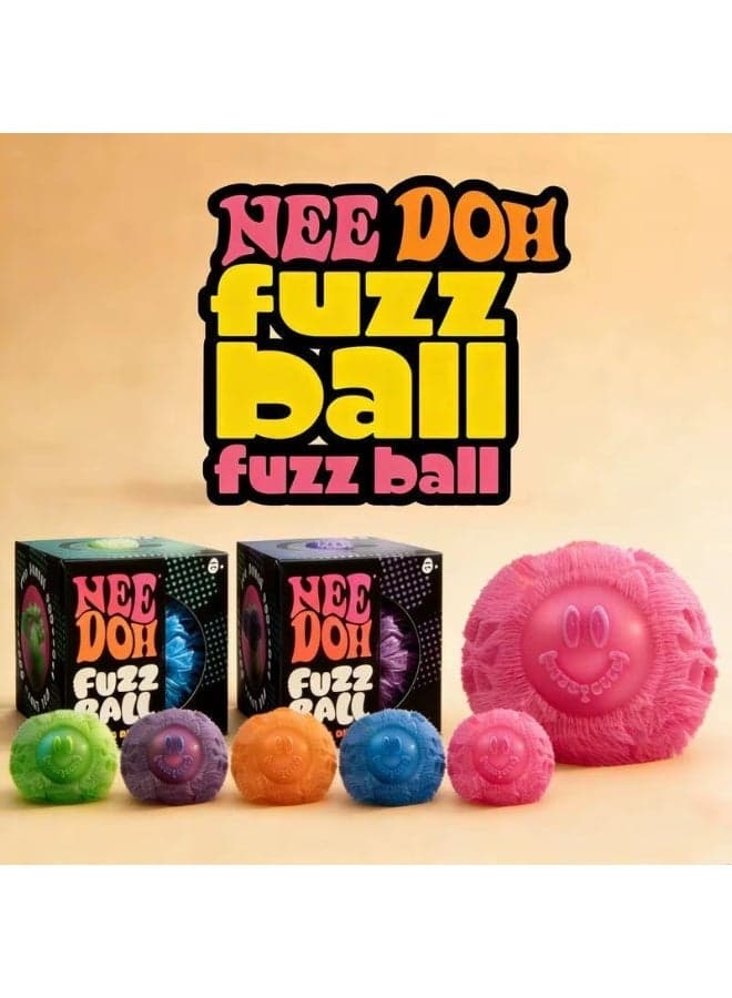 Fuzz Ball Squishy Smiley Toy | Velvet-Touch Sensory Fidget Ball for Stress Relief,Smiley Face Squeezing Toy, A Sensory Stress-relieving Toy for Children and Sdults