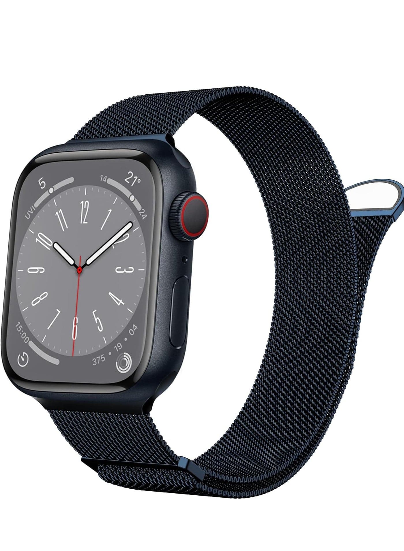 Marge Plus Compatible with Apple Watch Band Series 9, Ultra 2, SE, Ultra 8 7 6 5 4 3 2 1 38mm 40mm 41mm Women and Men, Stainless Steel Mesh Loop Magnetic Clasp Replacement for