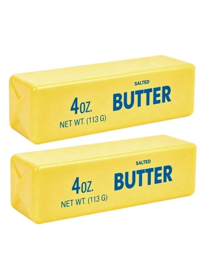 Duravel 2Pcs Butter Squeeze Toy Slow-Rise Salted Butter Stress Reliever 4oz (113g)