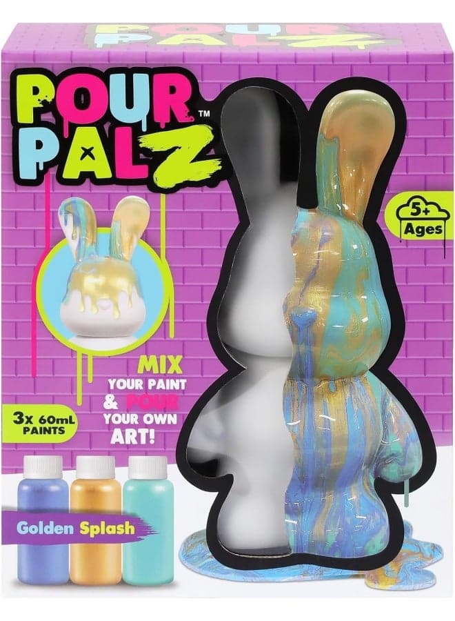 Large Paint Bear Wave 1 Craft Kit Golden Splash 3 X 60ml paints for Kids 5 and above