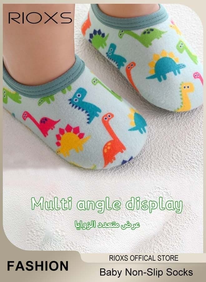 Baby Comfort Barefoot Socks, Fashion Girls' Boys' Shoes, Kids Baby Girls Boys Prewalker Shoes, Anti-slip Toddler Walking Shoes, Soft Sole Infant Flats, Quick-Dry Socks Shoes Baby Barefoot, Breathable Slip-on Shoes for Toddler/ Little Kids, Lightweight Sneakers for Indoor Wear, Boys' Girls' Leisure Playing Shoes, Baby Unisex Footwear, Dinosaur Pattern