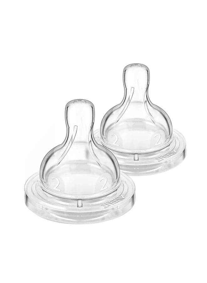 Pack Of 2 Philips Avent Classic Slow Flow Teats, Scf632, 27