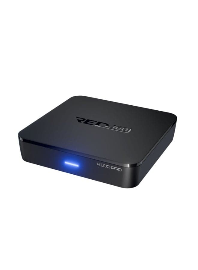 RED360 X100 Pro Google TV Box – 4K Ultra HD, Dolby Audio, Dual-Band WiFi, 2GB RAM, 16GB Storage, Bluetooth, Google Cast, Netflix, YouTube, Disney+, Prime Video