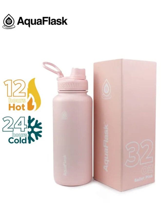22oz/32oz Stainless Steel Double-walled Vacuum Insulated Water Bottles for 12-hour hot or 24-hour cold retention BPA-free