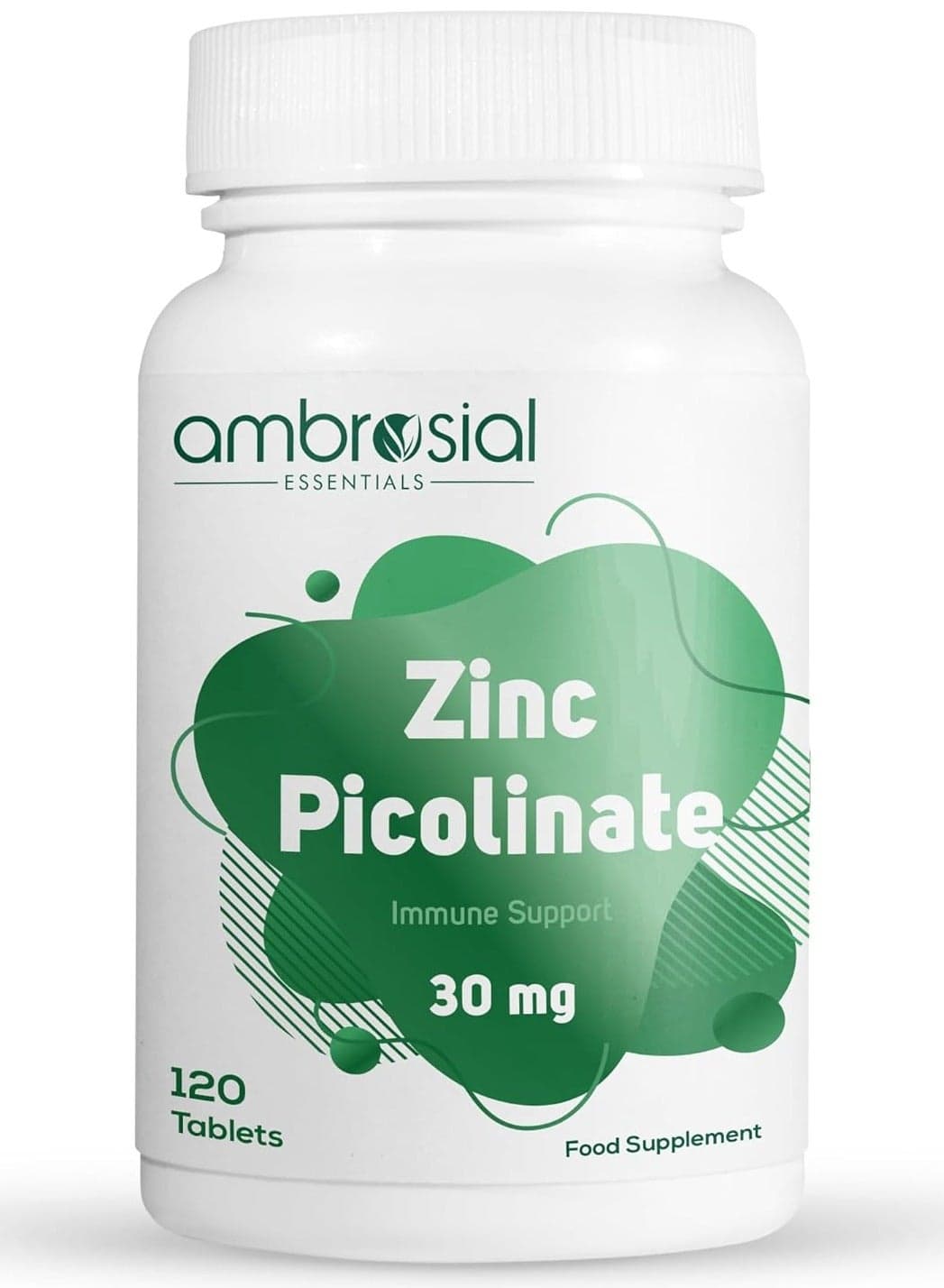 Zinc Picolinate 30mg for Immune Support (Pack of 1-120 Tablets)