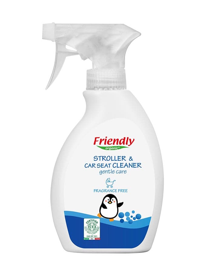 Stroller & Car Seat Cleaner - Organic & Biodegradable Formula Removes Dirt, Stains from Fabric, Metal & Plastic Surfaces, Perfume, Alcohol & Chlorine-Free 250 ML