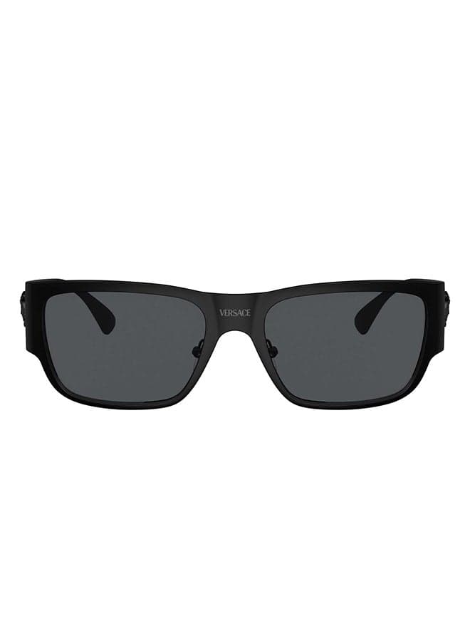 Men VE2262 126187 Full Rim Square Sunglasses - Lens Size: 56 mm