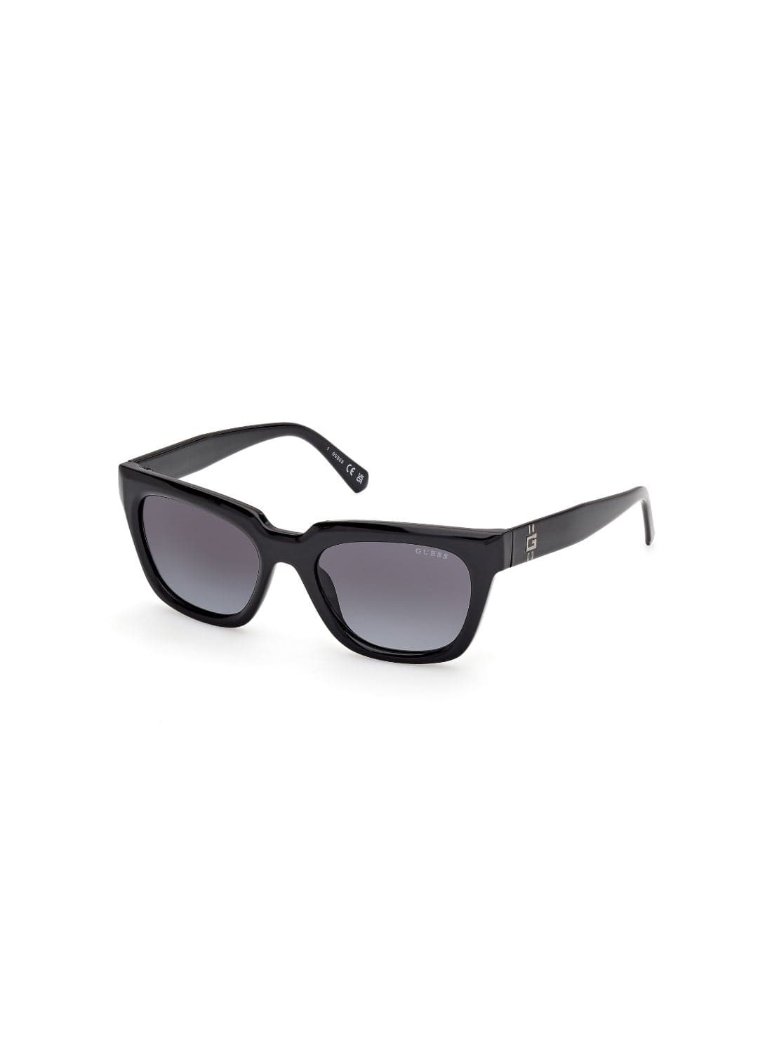 GUESS FULL RIM MALE SQUARE BLACK INJECTED SUNGLASSES