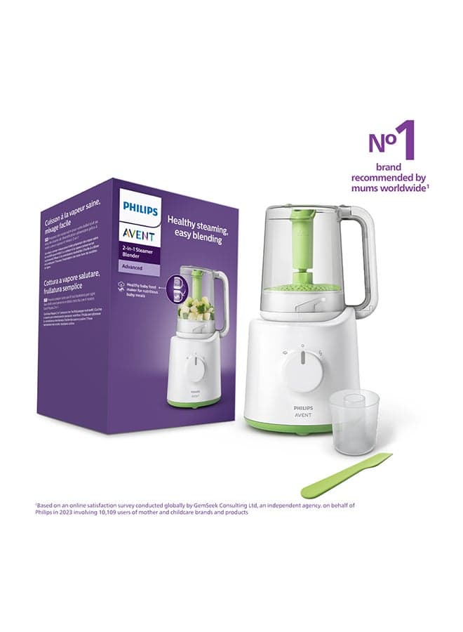 Babyfood Advanced 2-in-1 Steamer & Blender 400 W | Healthy Steaming, Easy Blending | No.1 Brand Recommended By Moms Worldwide