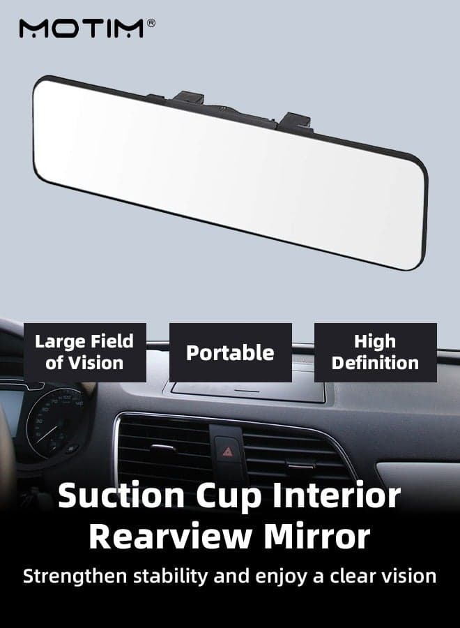 Car Rear View Mirror 30mm, Vanity Mirror, Wide Angle Panoramic Mirror Clip-on Convex Rearview Mirror to Eliminate Blind Spots Effectively, Interior Replacement Rear View Mirror