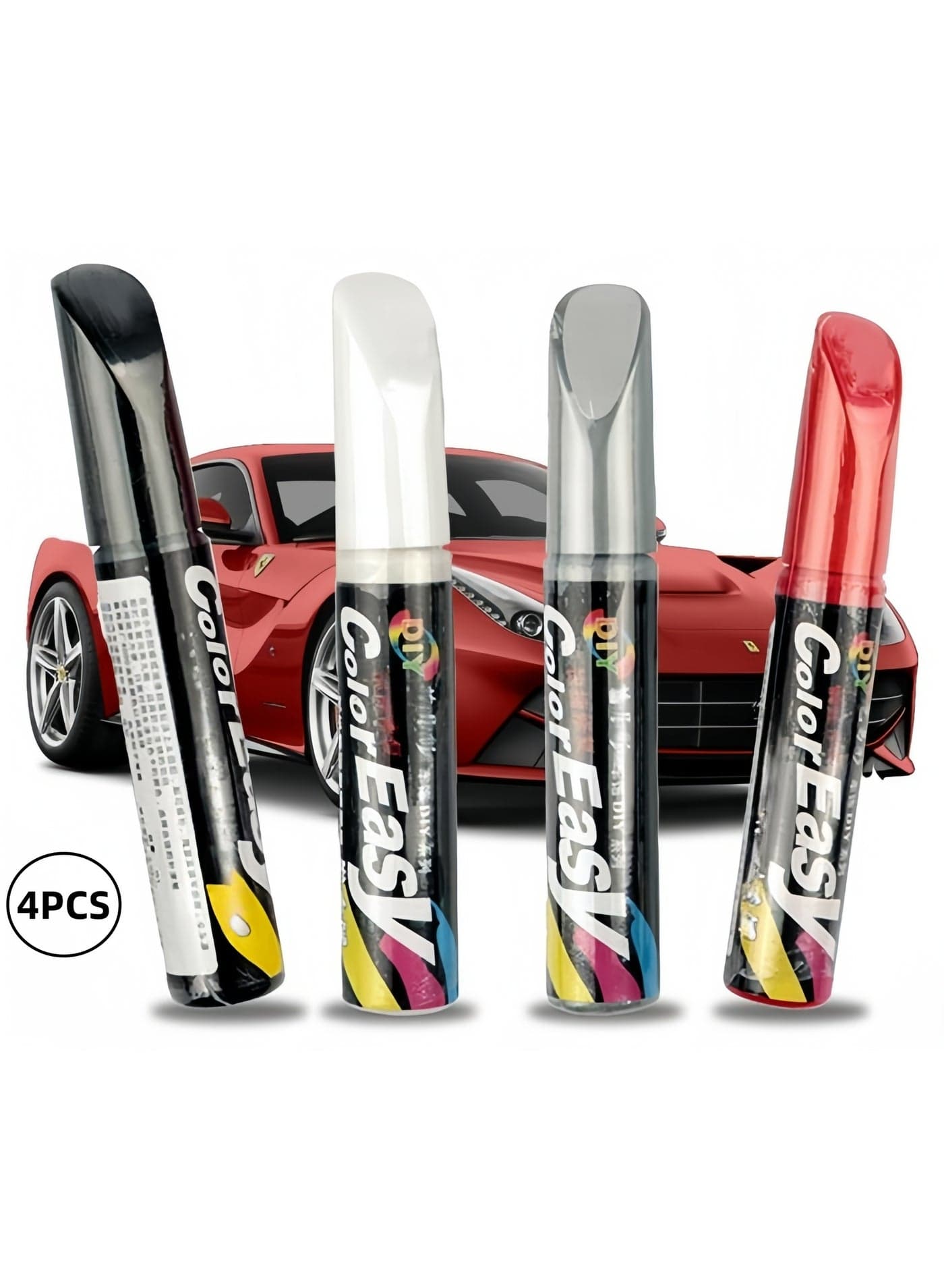 4Pcs Scratch Repair Pen For Car Motorcycle Boat Car Scratch Remover Pen Touch Up Paint Pen For Cars Easy To Use Quick Fix Minor Scratches Universal Fit For All Vehicles Auto Paint Repair Tool