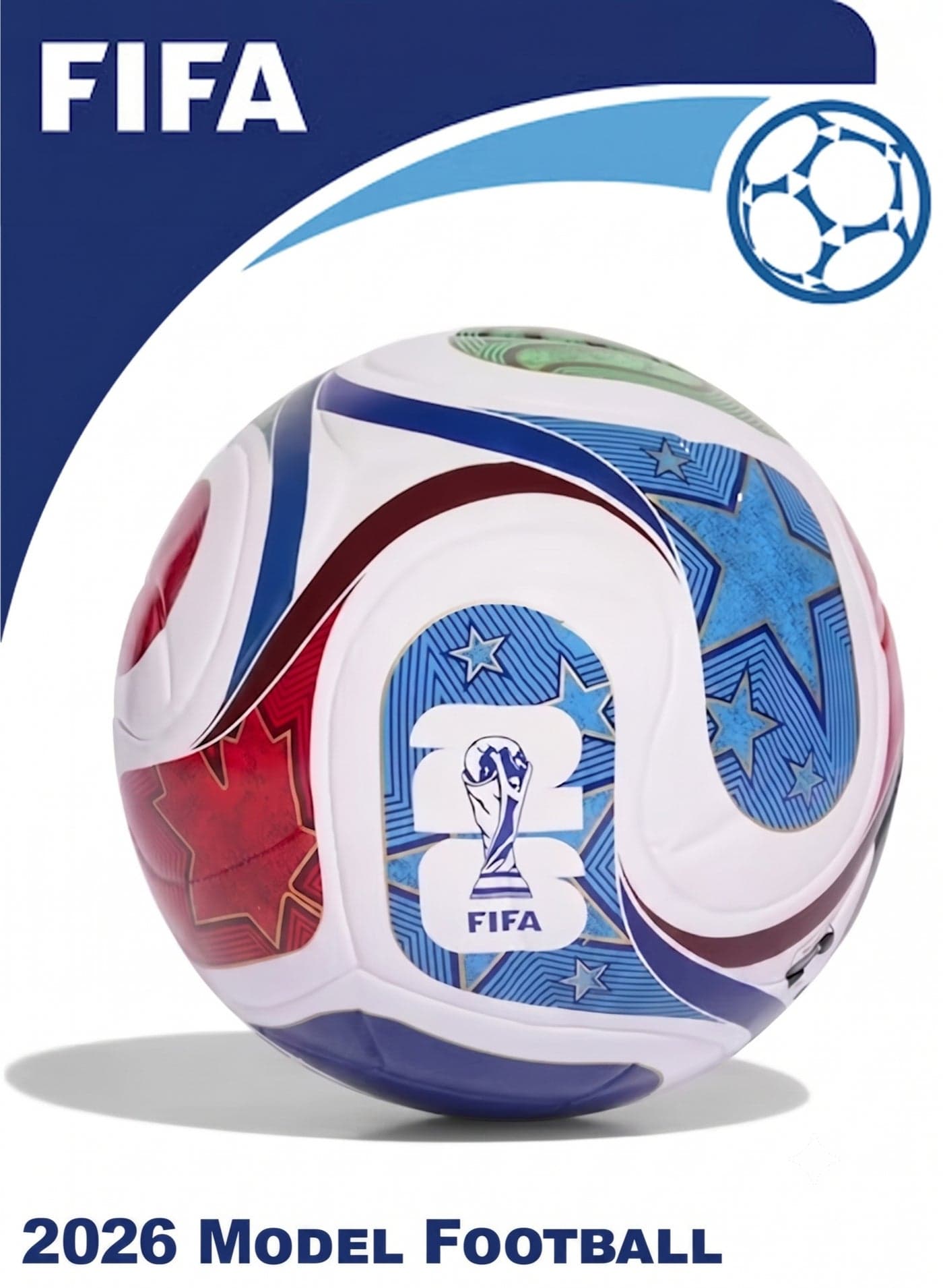 World Cup 2026 Football Size 5 Soccer Ball Durable Training Ball for Indoor & Outdoor Play | Textured Surface Football for Practice, Matches, Kids & Adults | High Grip Sports Ball
