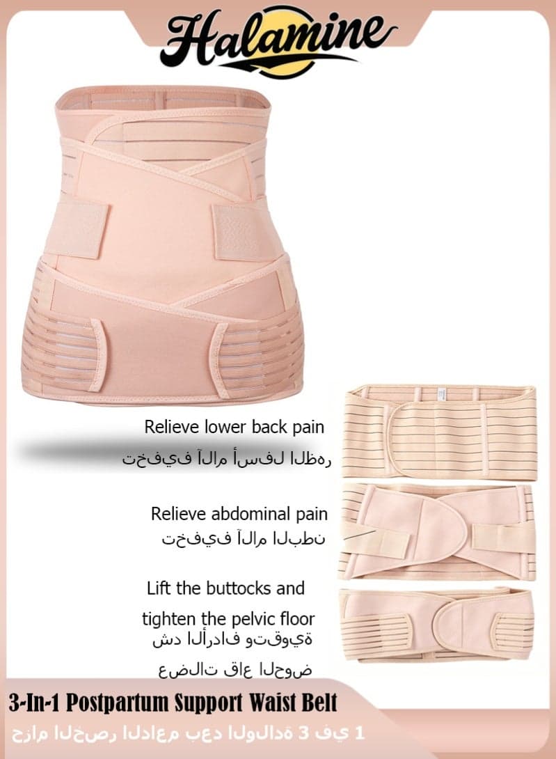 3-In-1 Postpartum Support Waist Belt,Postpartum Corset Waist Support ,Support Corset Comfortable Adjustable ,L