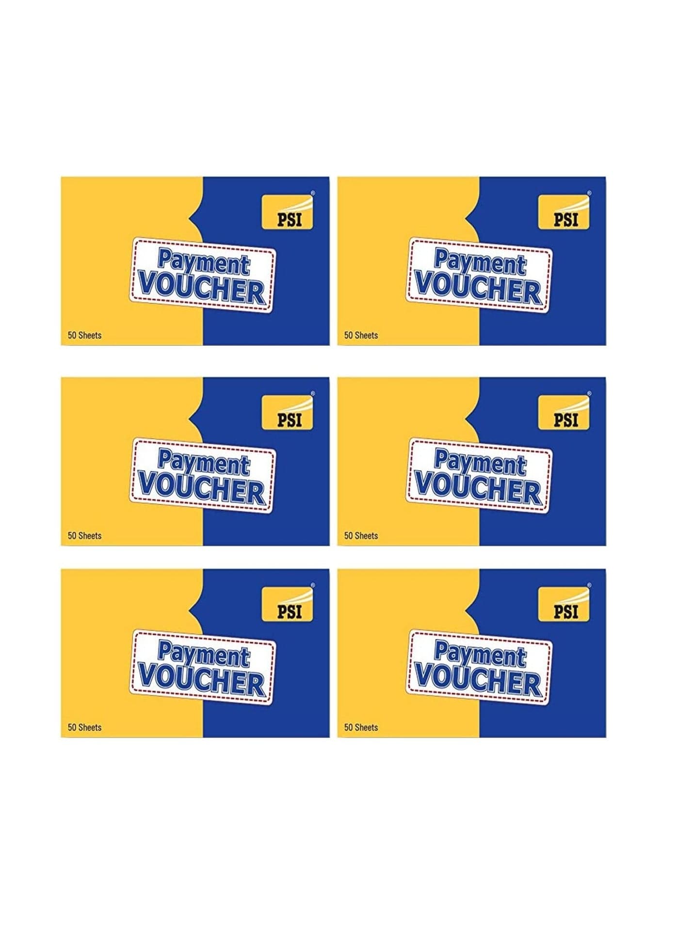6-Piece Payment Voucher Books 50 Sheets