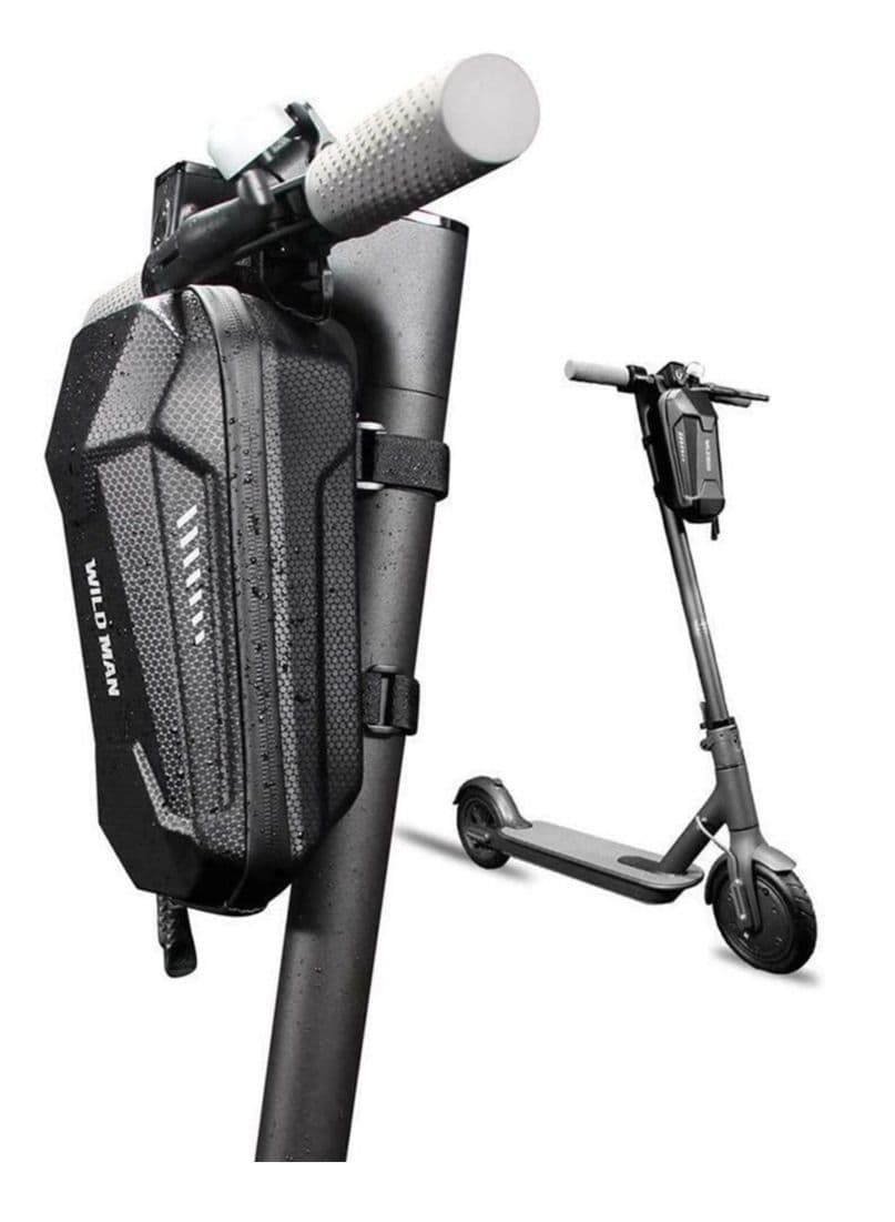 Electric Scooter Front Hanging Storage Bag - Large Capacity Suspension Handlebar Bag Durable EVA for Charger Repair Tool for Xiaomi Mi electric scooter segway ninebot electirc scooter (Black, 3L)