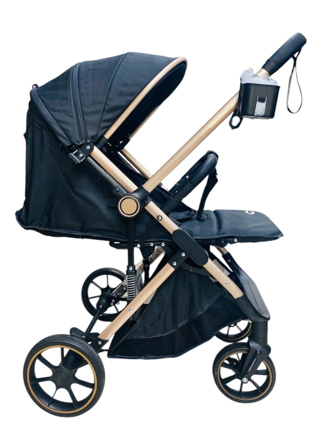 Premium Baby Stroller for Newborns & Toddlers | Lightweight Foldable Travel Pram with Adjustable Seat, Smooth Suspension Wheels, One-Hand Fold, Cup Holder & Large Storage Basket | Durable & Easy to Maneuver