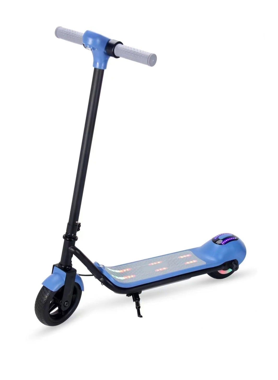Zl-E7 Kids Electric Scooter 110w, 24v 2.5ah Battery, 10–14km/H Safe Speed, Foldable Lightweight Aluminum E-Scooter For Kids & Teens, Led Headlamp & Led Base, Anti-Slip Vacuum Tires, Bluetooth Connectivity, Easy Folding Design, 5–8km Range, Battery Powered Beginner Electric Scooter For Boys & Girls, Max Load 60kg,Blue