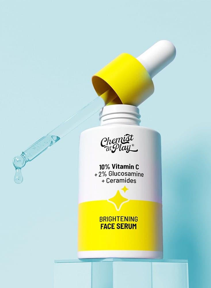 10% Vitamin C Face Serum |Brightens & Gives Glow |Fades Dark Spots |Treats Hyperpigmentation| Balances Melanin Production | Ethyl Ascorbic Acid & Glucosamine | For All Skin Types 30ml