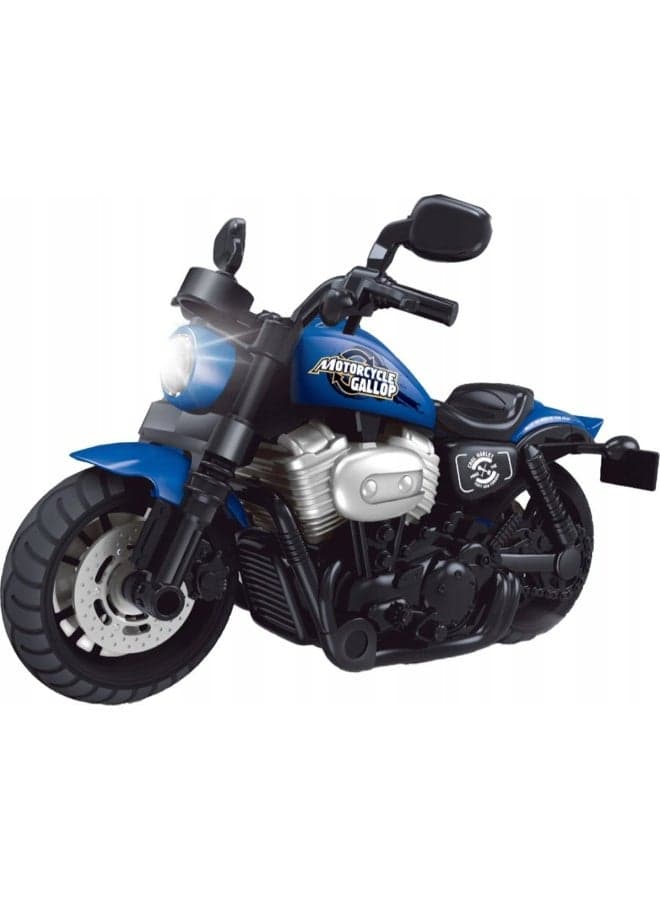 Motorbike Toy for Kids with Realistic Design, Light and Sound Effects, Durable Mini Motorcycle Model Bike Toy for Boys and Girls, Push-and-Go Action Vehicle Toy for Indoor & Outdoor Play, Fun Birthday Gift for Children, Blue Colour