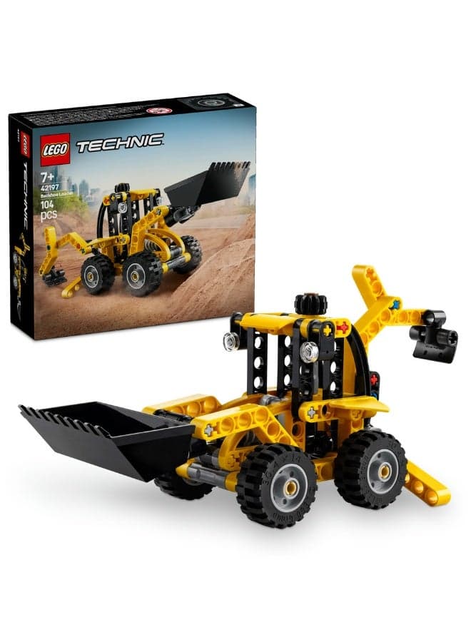 Technic Backhoe Loader Construction Vehicle Toy 42197 (Age 7+, 104 Pieces)