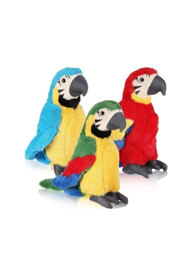 Speaking Parrot Record Repeats Electronic Bird Talking Stuffed Animal Waving Wings Plush Toy Birthday Gift for Kids