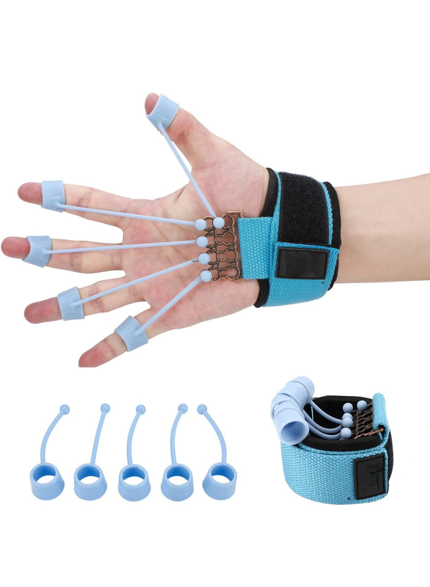 Finger Exerciser, Finger Strengthener Adjustable Finger Exerciser and Finger Stretcher, Hand Yoga Equipment Grip Trainer for Hand Therapy, Rock - Relieve Arthritis, Carpal Tunnel Pain (40LB)