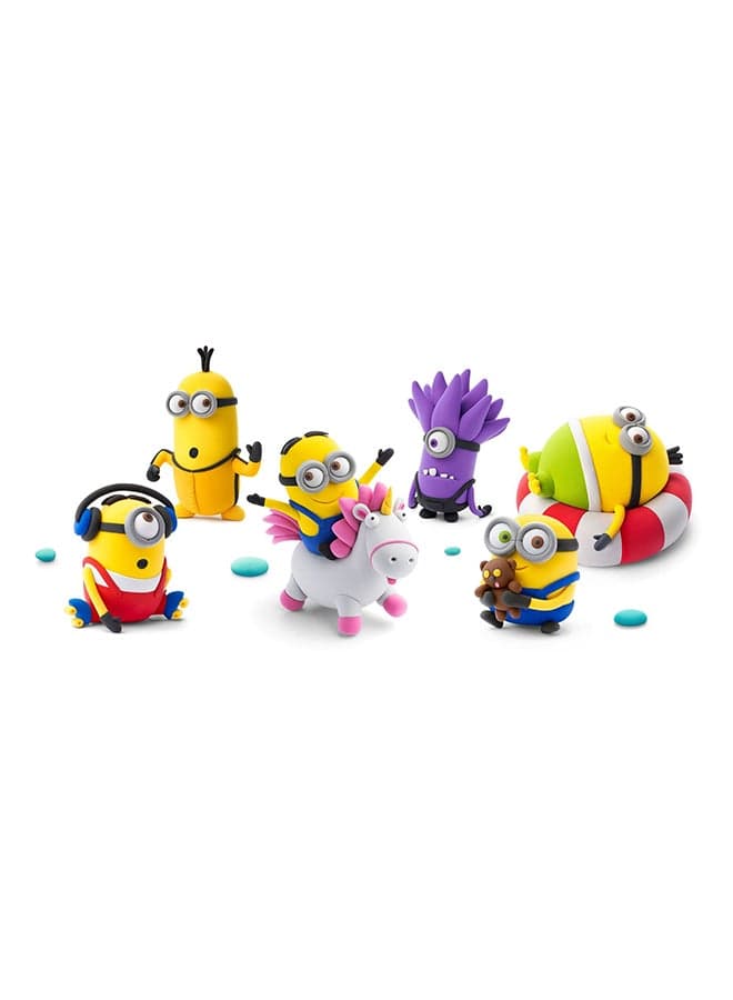 Hey Clay - Minions Kevin Colourful modelling Air-Dry Clay, 5 Cans With Fun Interactive App For Kids 3 Years +.