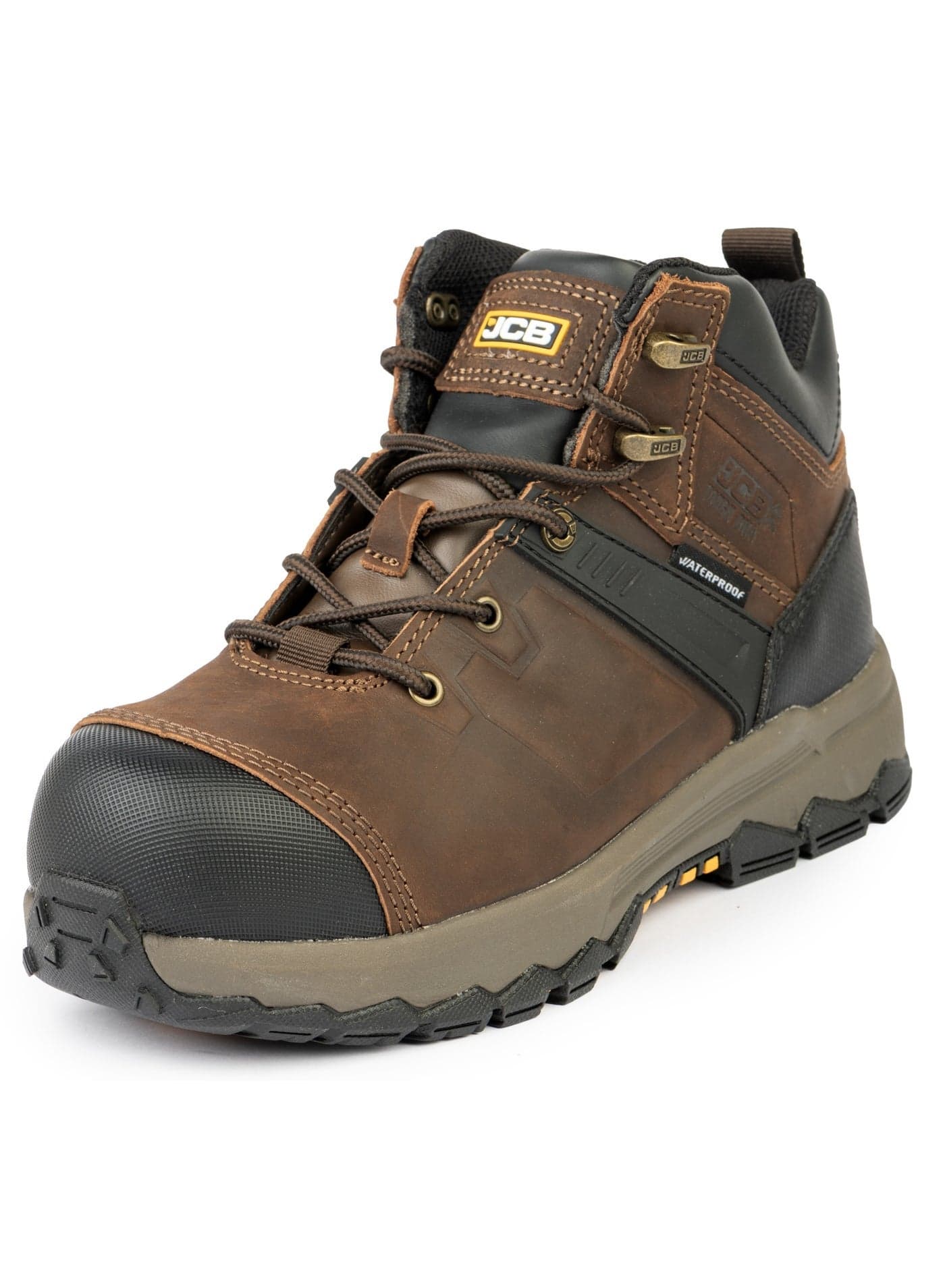 Chukka 5 Inch Safety Shoes for Men JCB-006A | Alloy Toe – Waterproof, Oil, Heat & Slip Resistant, Certified Safety Shoe, EH – Mid Brown
