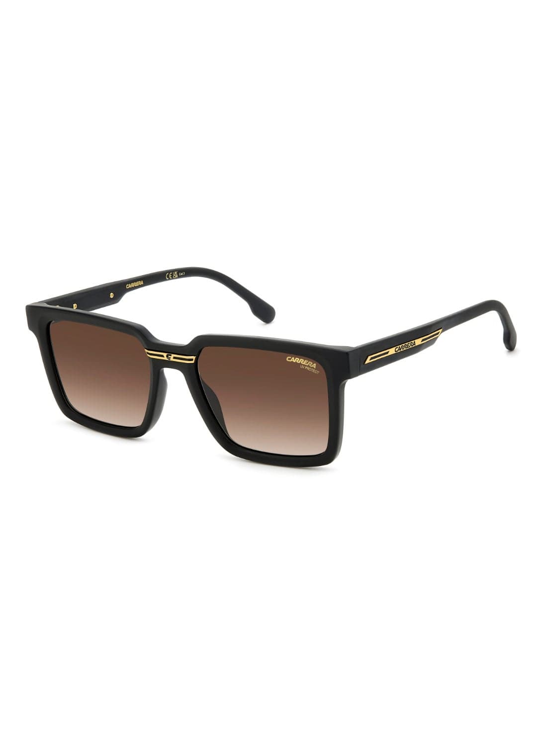 Men's UV Protection Rectangular Shape Sunglasses VICTORY C 02/S BROWN 42 - Lens Size: 42.2 Mm - Mtt Black