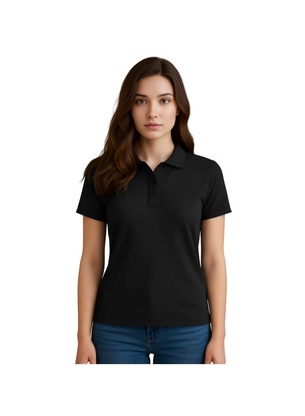 Women's Regular-Fit Golf Polo T-shirt Pure Cotton Short Sleeve 220 GSM Basic Colors