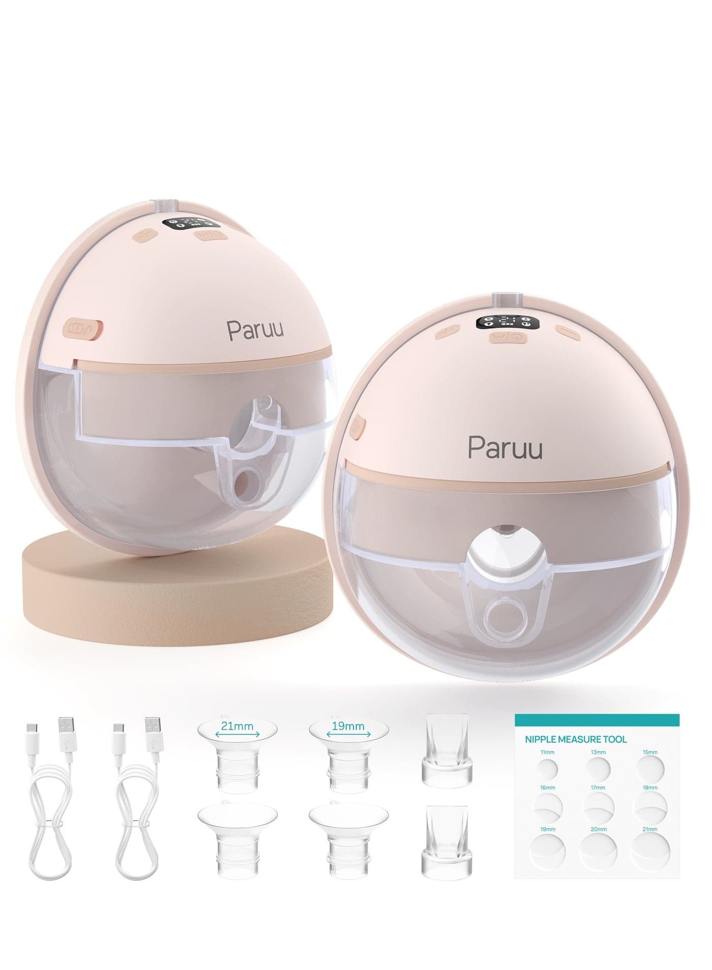 Wearable Breast Pump 4 Modes, 12 Levels, 240g, BPA-Free, Hands Free Breast Pump, Comfortable, Leak-Proof, Strong Suction, 2 Pack