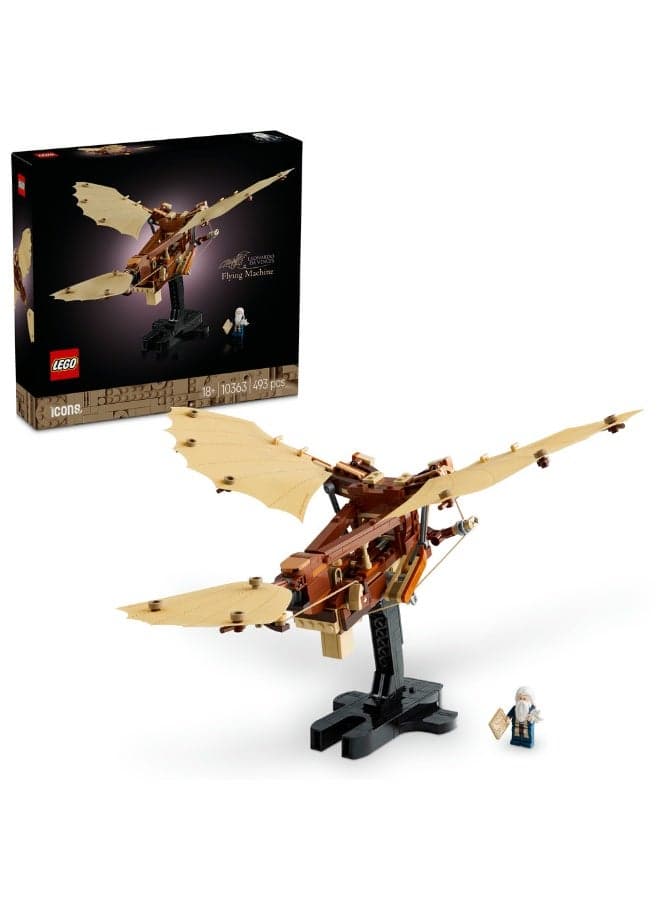 Icons Leonardo da Vinci’s Flying Machine Set 10363 (Age 18+, 493 Pieces)