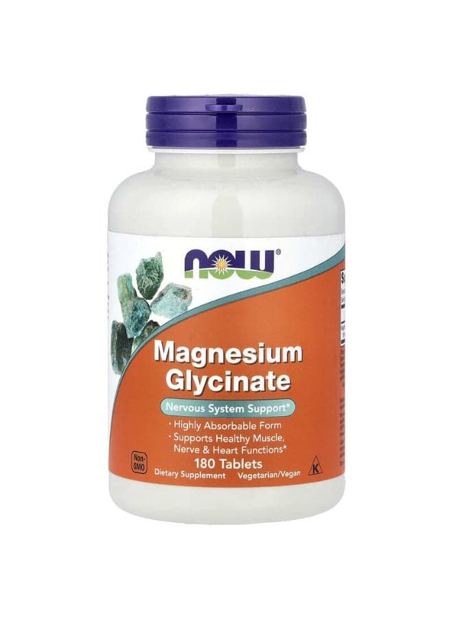 Magnesium Glycinate Dietary Supplement - 180 Tablets