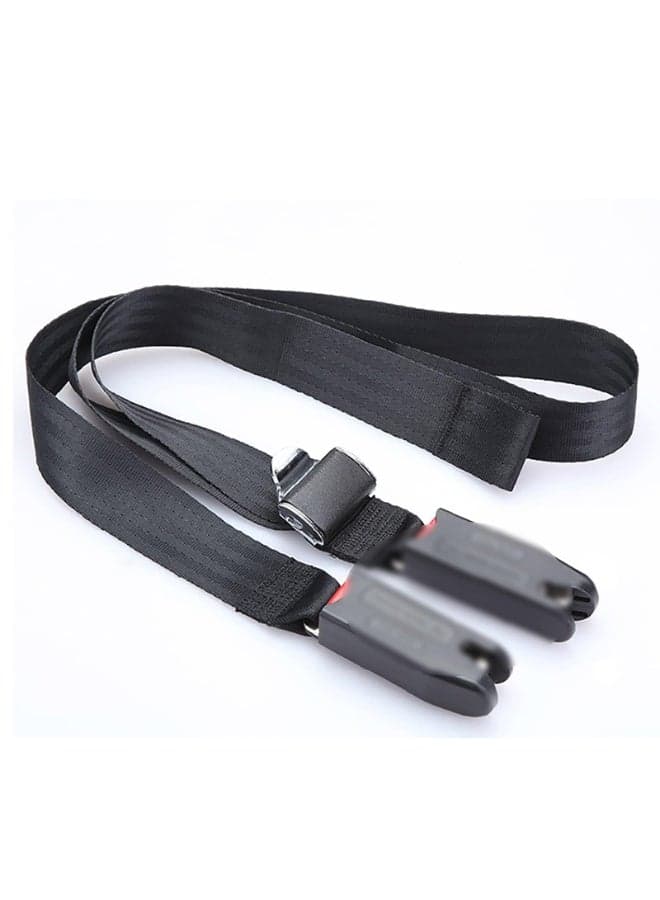 General Isofix Fixing Strap for Child Seat, Black Soft Polyester Belt Adjustable 5.25FT Withstand 15000N Tension